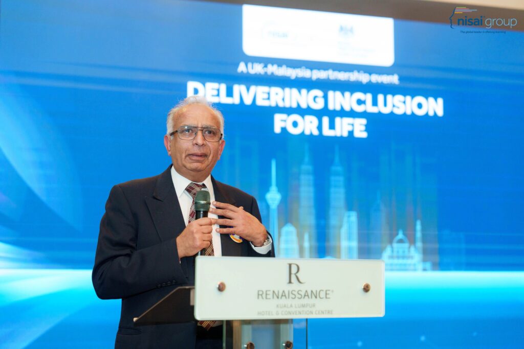 Mr. Dhruv Patel, CEO of Nisai Group, speaking at the UK-Malaysia partnership seminar.